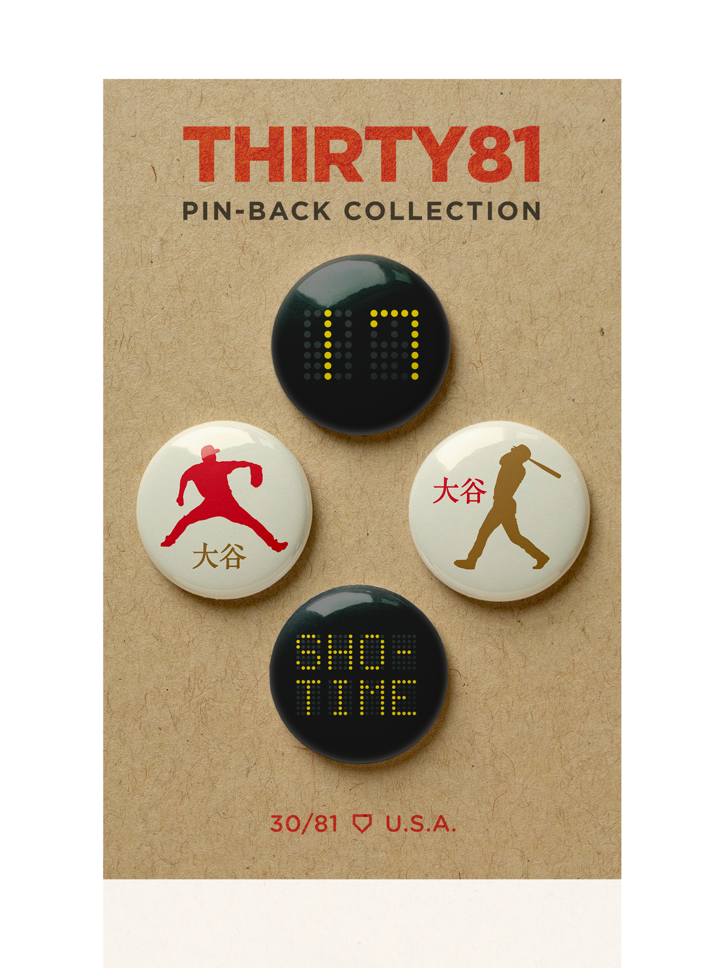 Shohei Ohtani Pin-Back Set