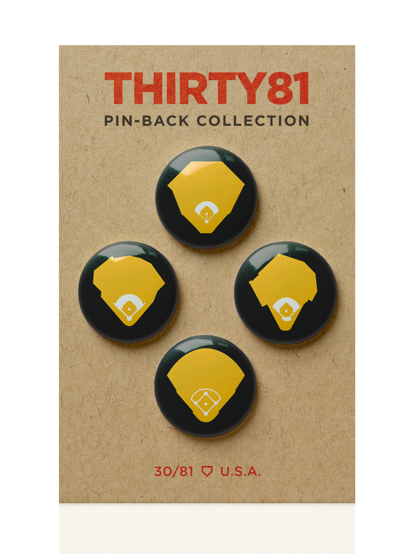 Pirates Home Fields Pin-Back Set