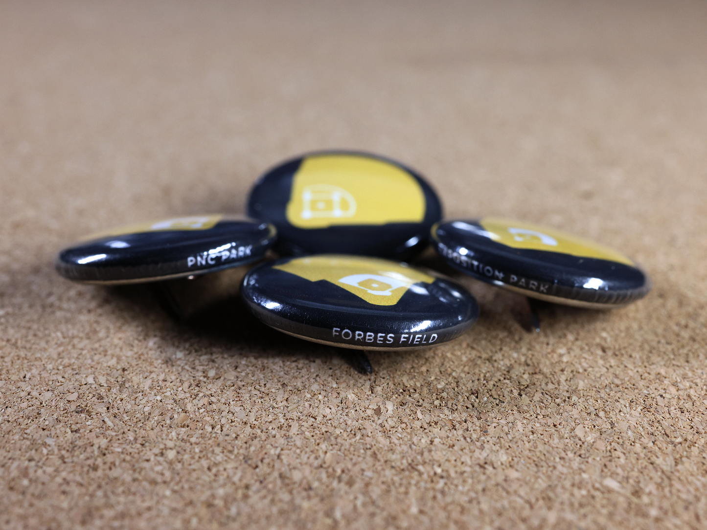 Pirates Home Fields Pin-Back Set