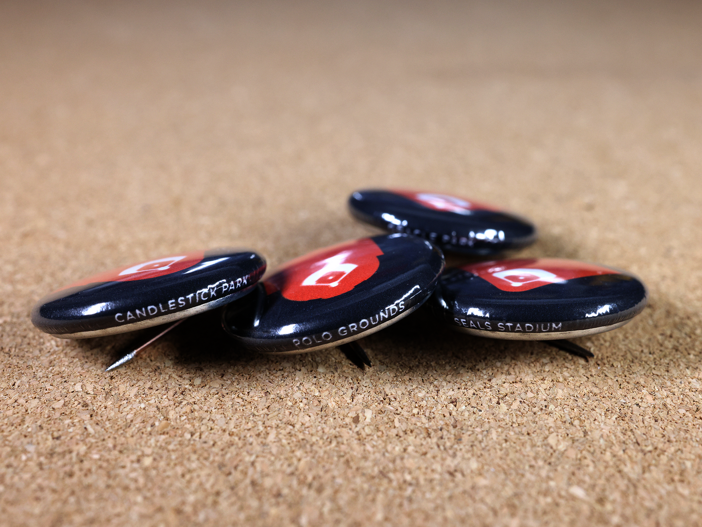 Giants Home Fields Pin-Back Set