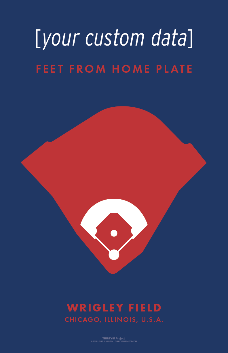 Wrigley Field Custom Print