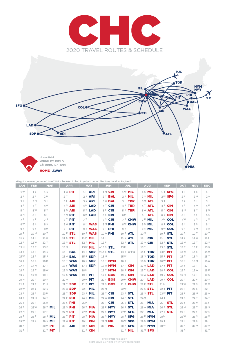 Wrigley Field / CHC<br>2020 Routes & Schedule
