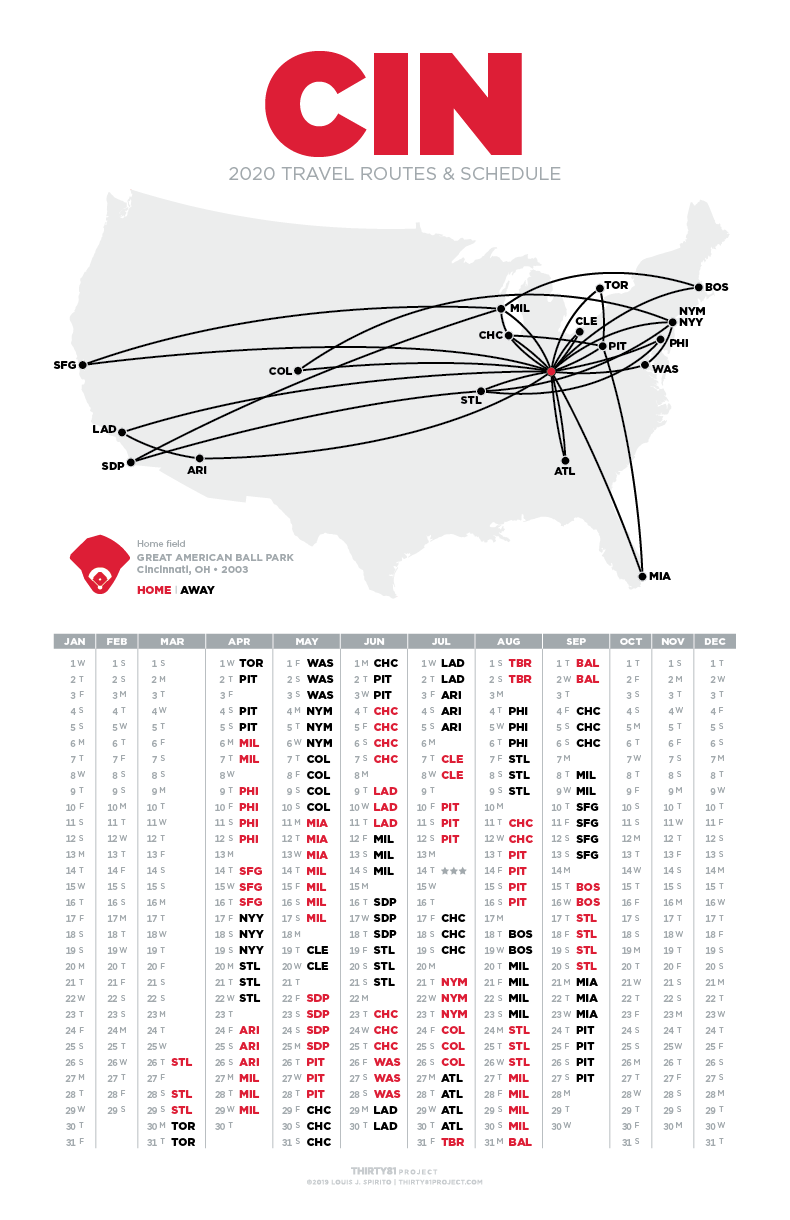 Great American Ball Park / CIN<br>2020 Routes & Schedule