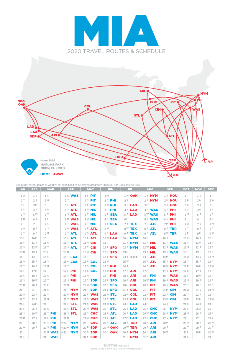 Marlins Park / MIA<br>2020 Routes & Schedule