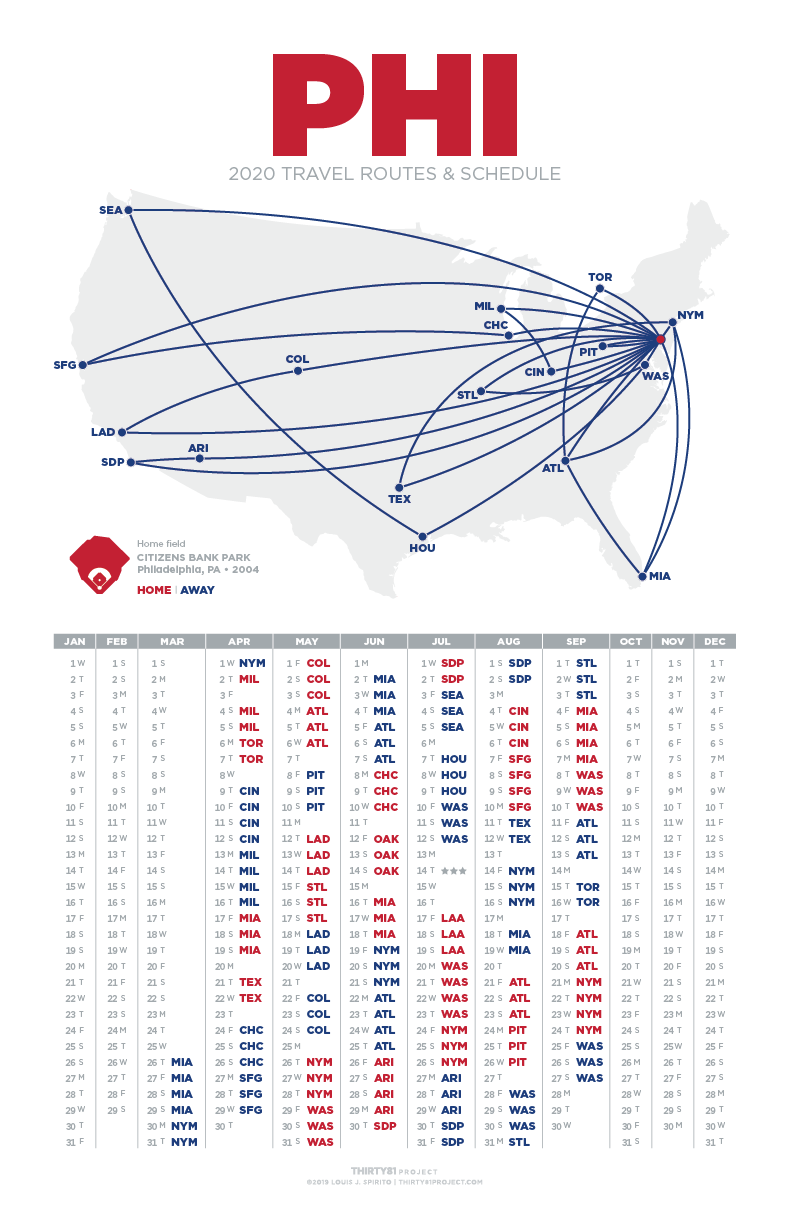 Citizens Bank Park / OAK<br>2020 Routes & Schedule