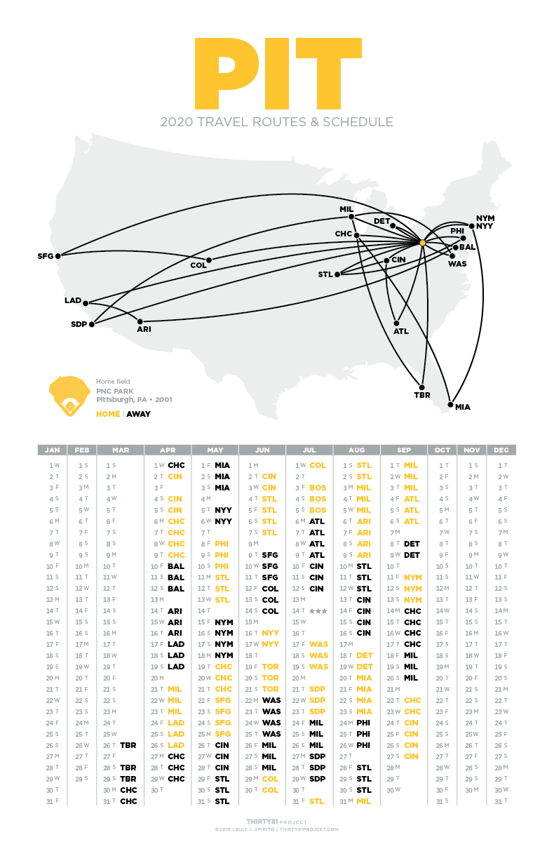 PNC Park / PIT<br>2020 Routes & Schedule