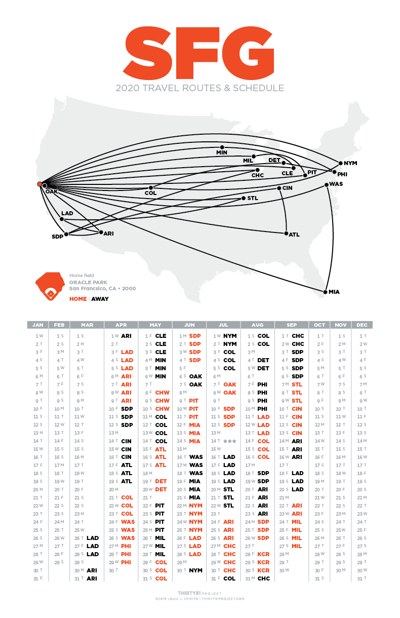 Oracle Park / SFG<br>2020 Routes & Schedule