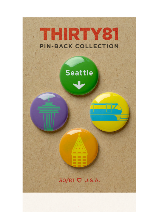 City Icons: Seattle Pin-Back Set