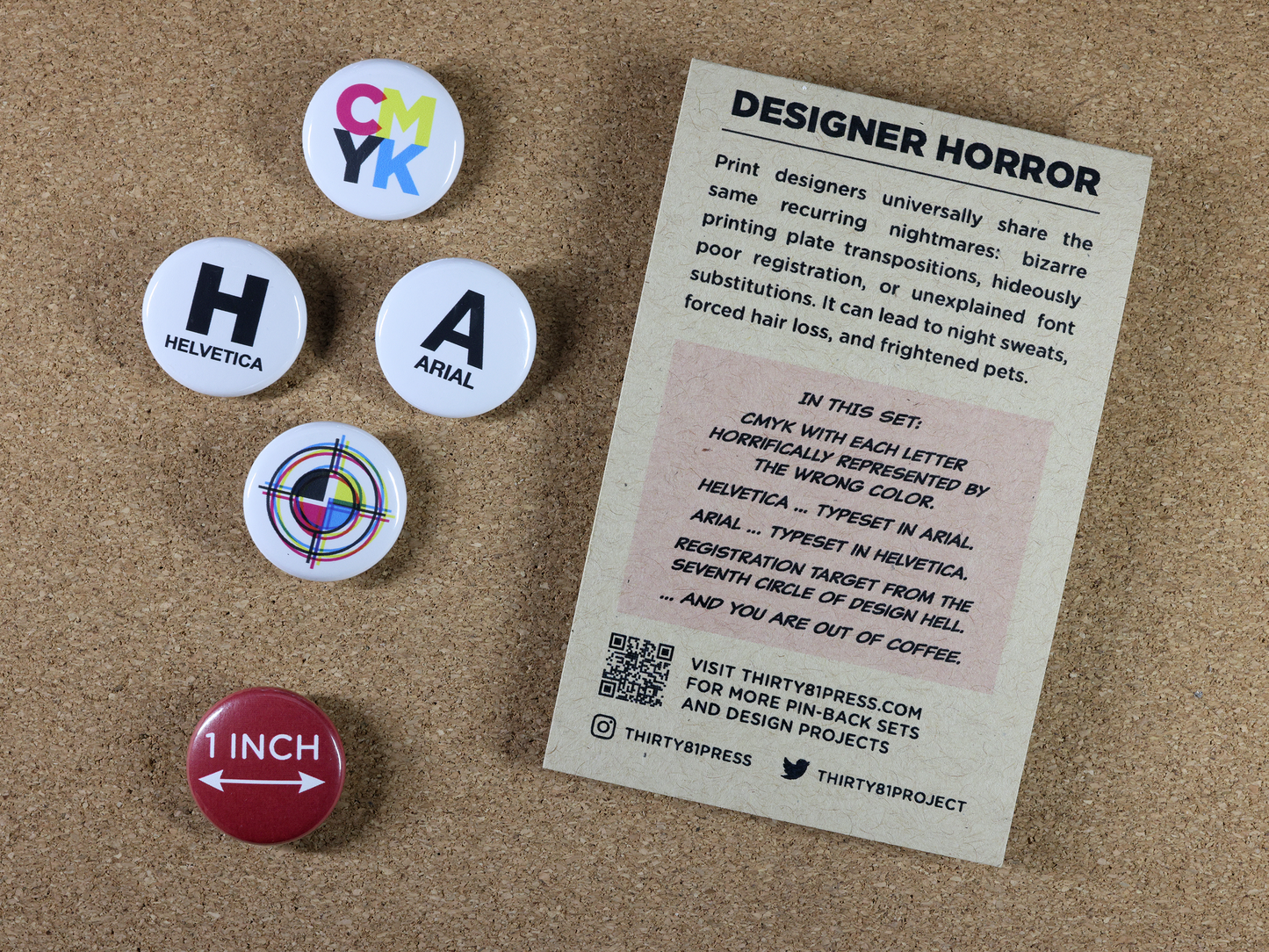 Design Horror Pin-Back Set