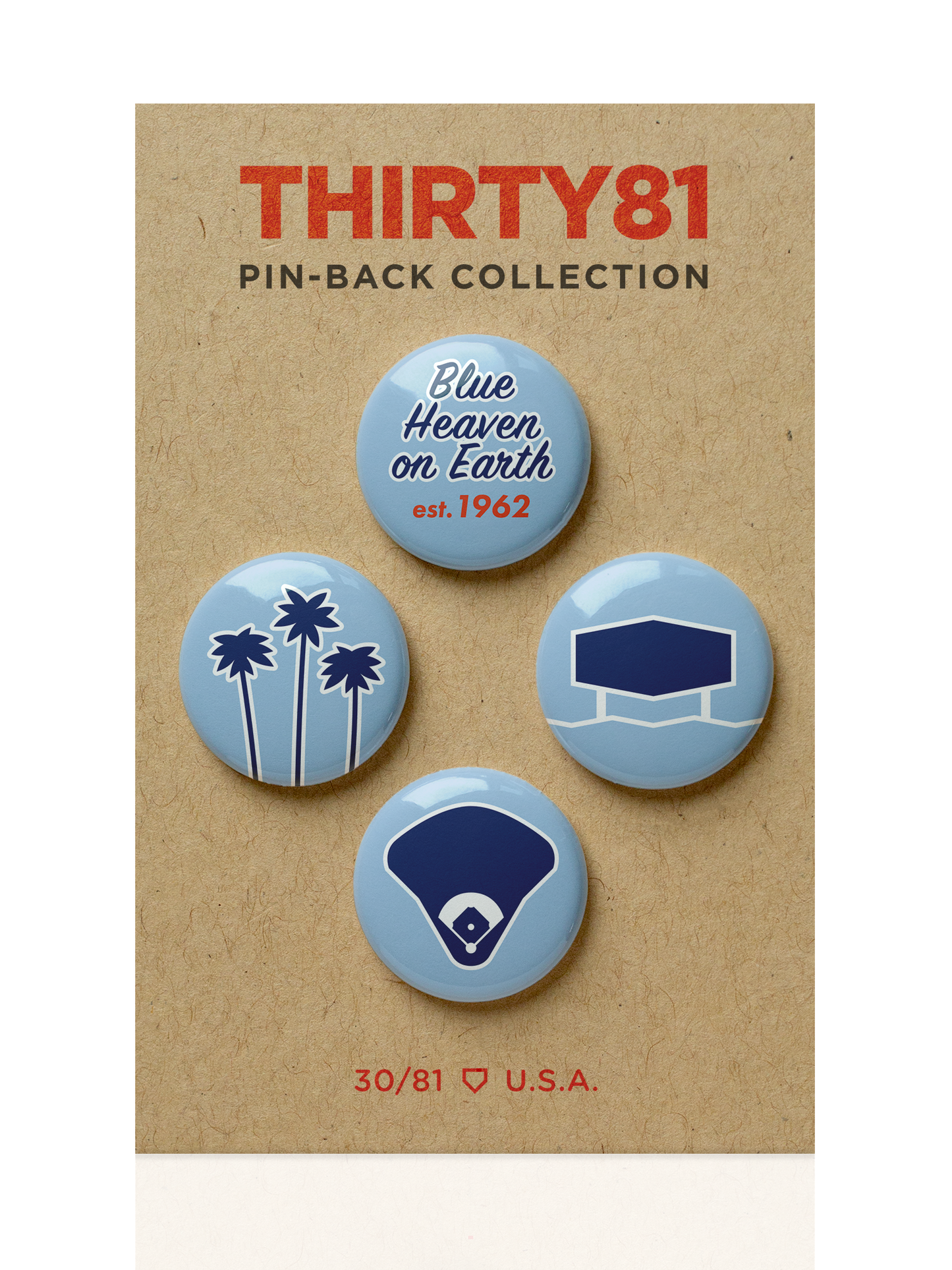 Dodger Stadium Pin-Back Set