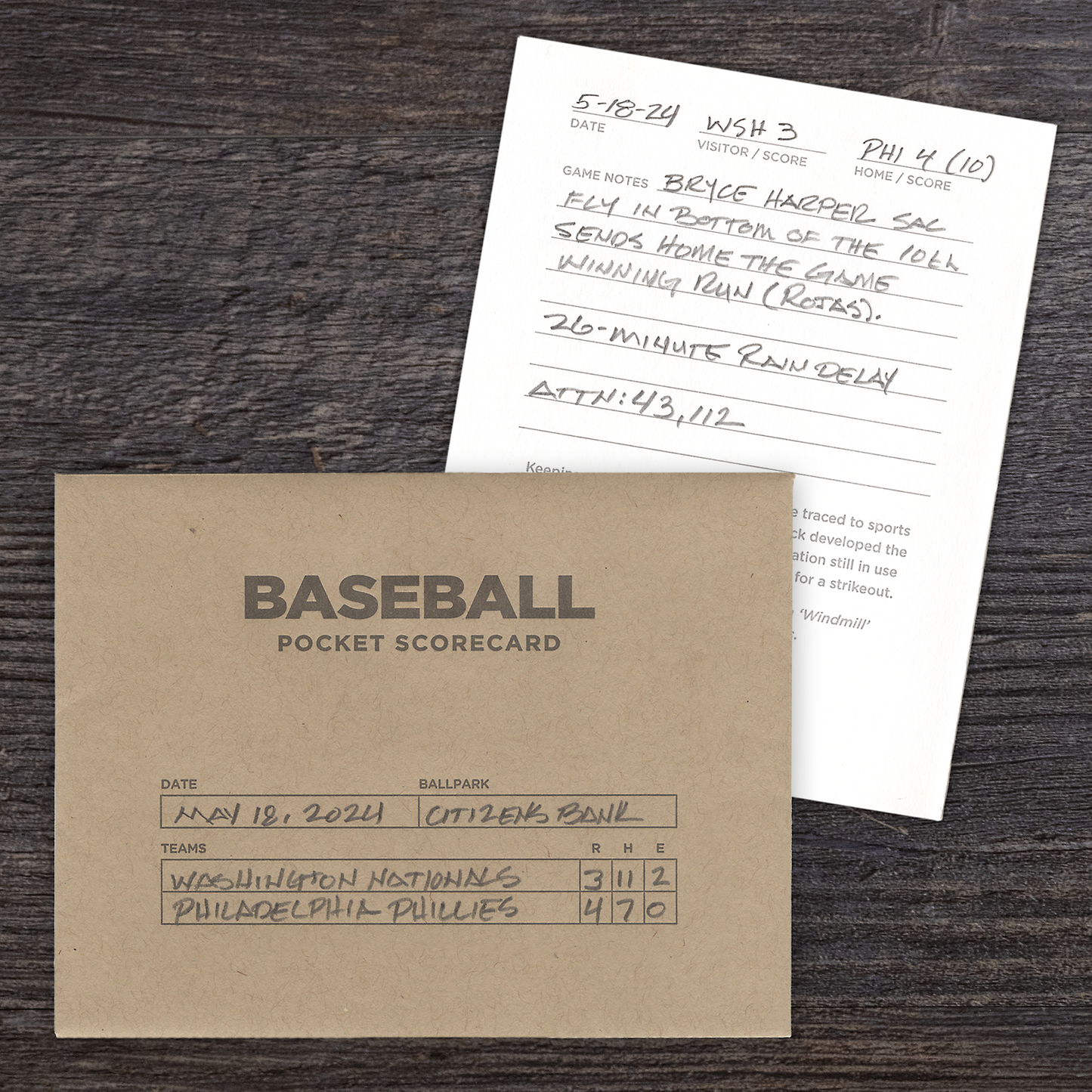 Pocket Scorecards