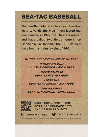 Seattle / Tacoma Home Fields Pin-Back Set