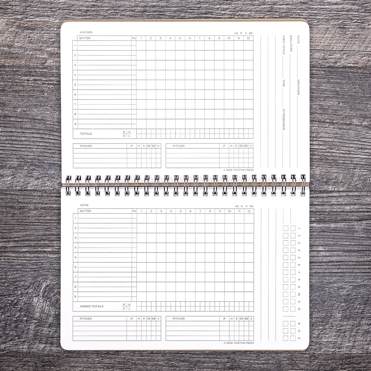 3rd Ed. Baseball Travel Scorebook