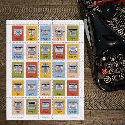 Typewriter Stamp Sheet