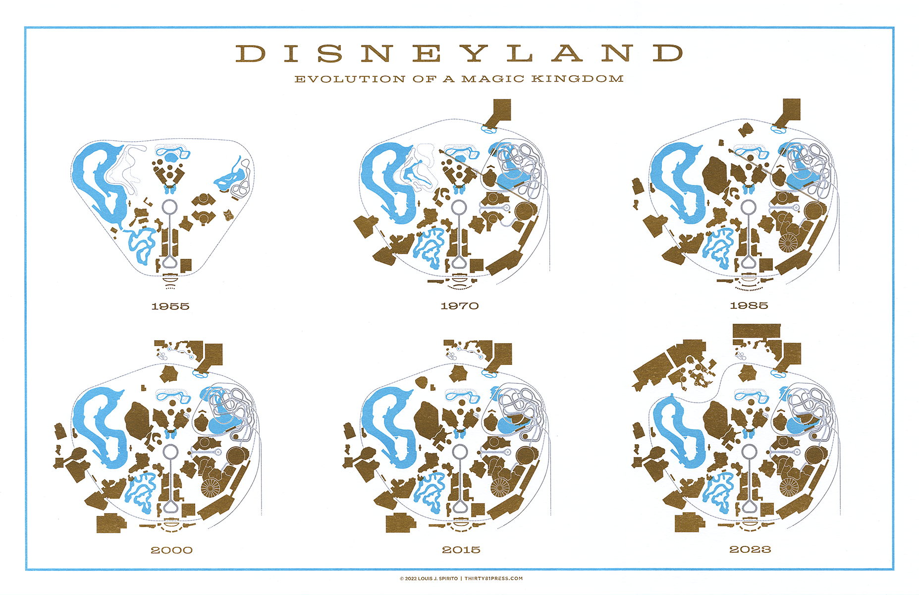 Disneyland Evolution Risograph Print – THIRTY81 Press