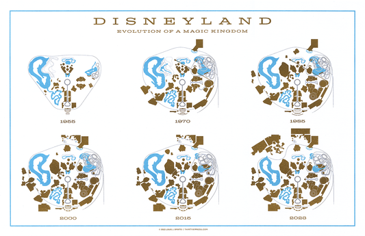 Disneyland Evolution Risograph Print