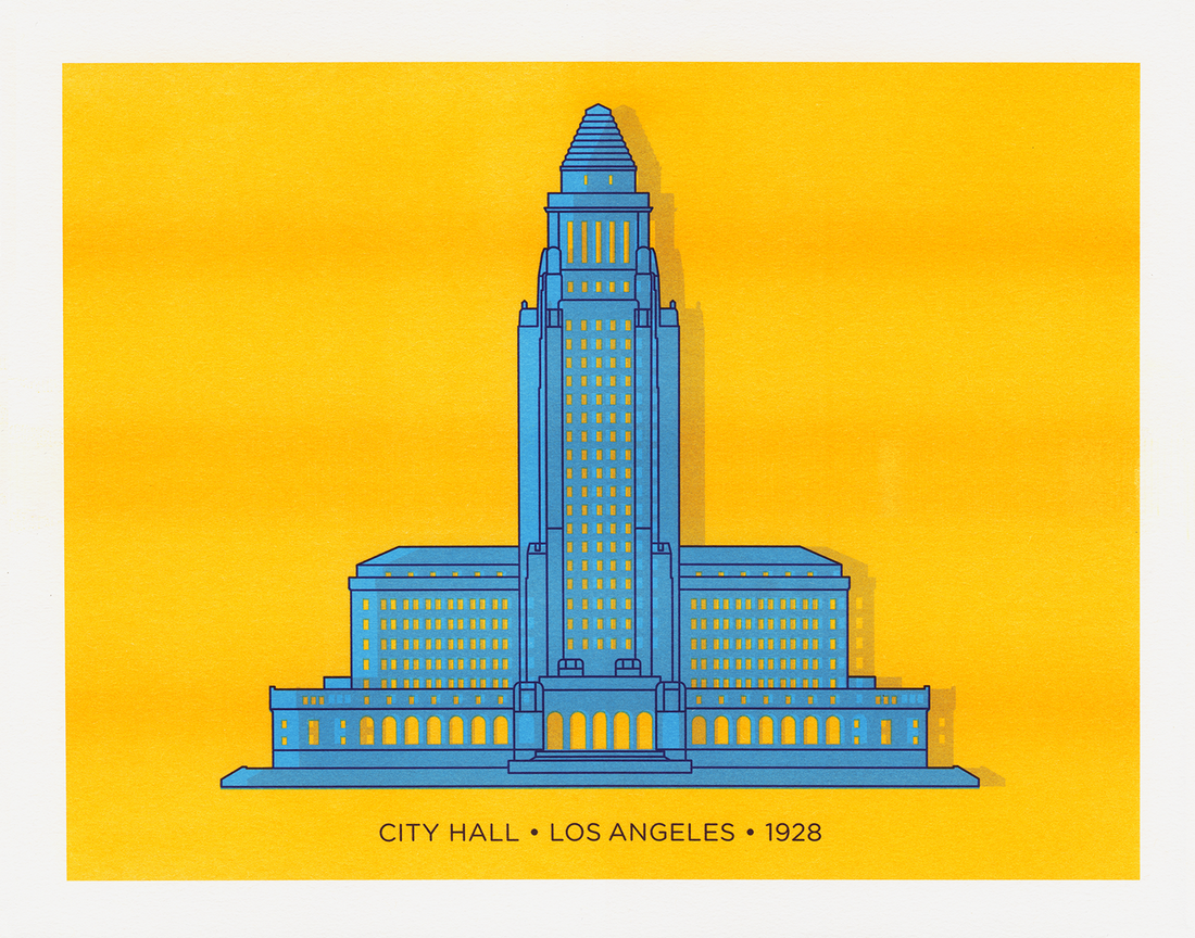 City Icons LA City Hall Print THIRTY81 Press