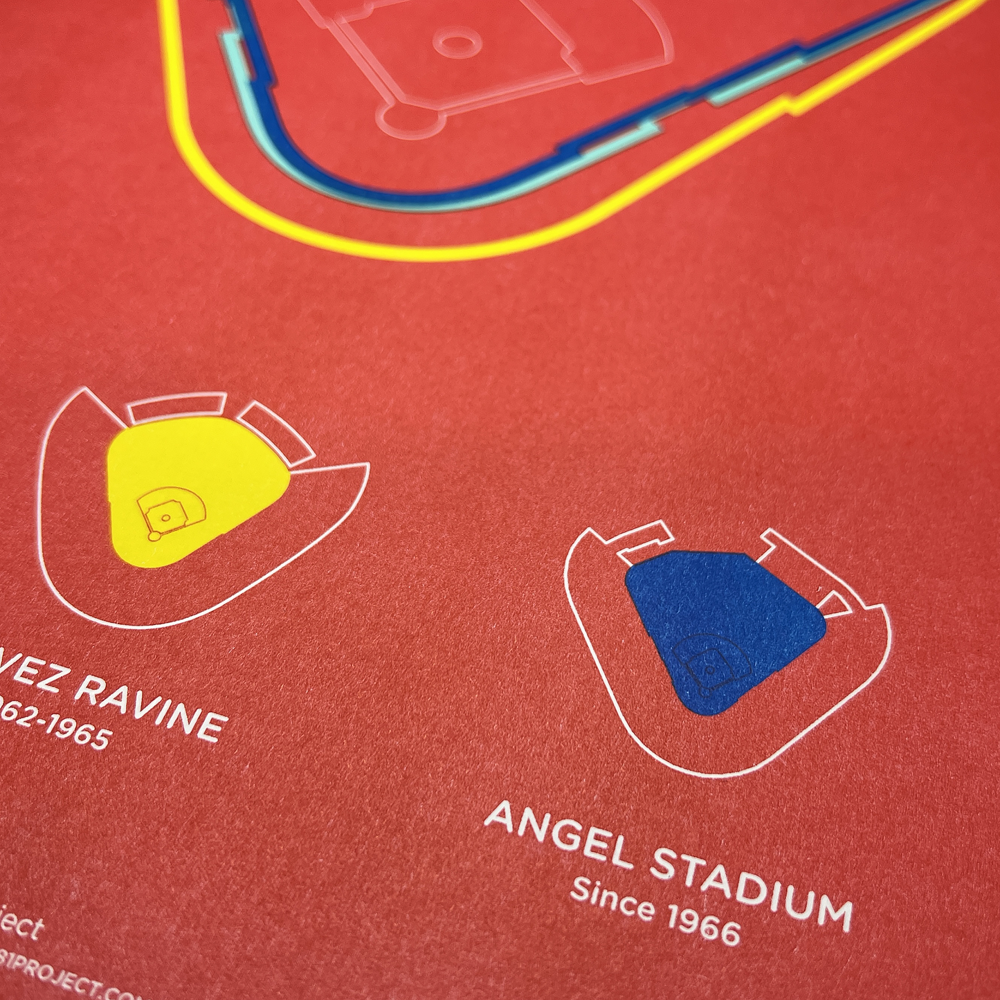 Home of Angels Baseball Risograph Print