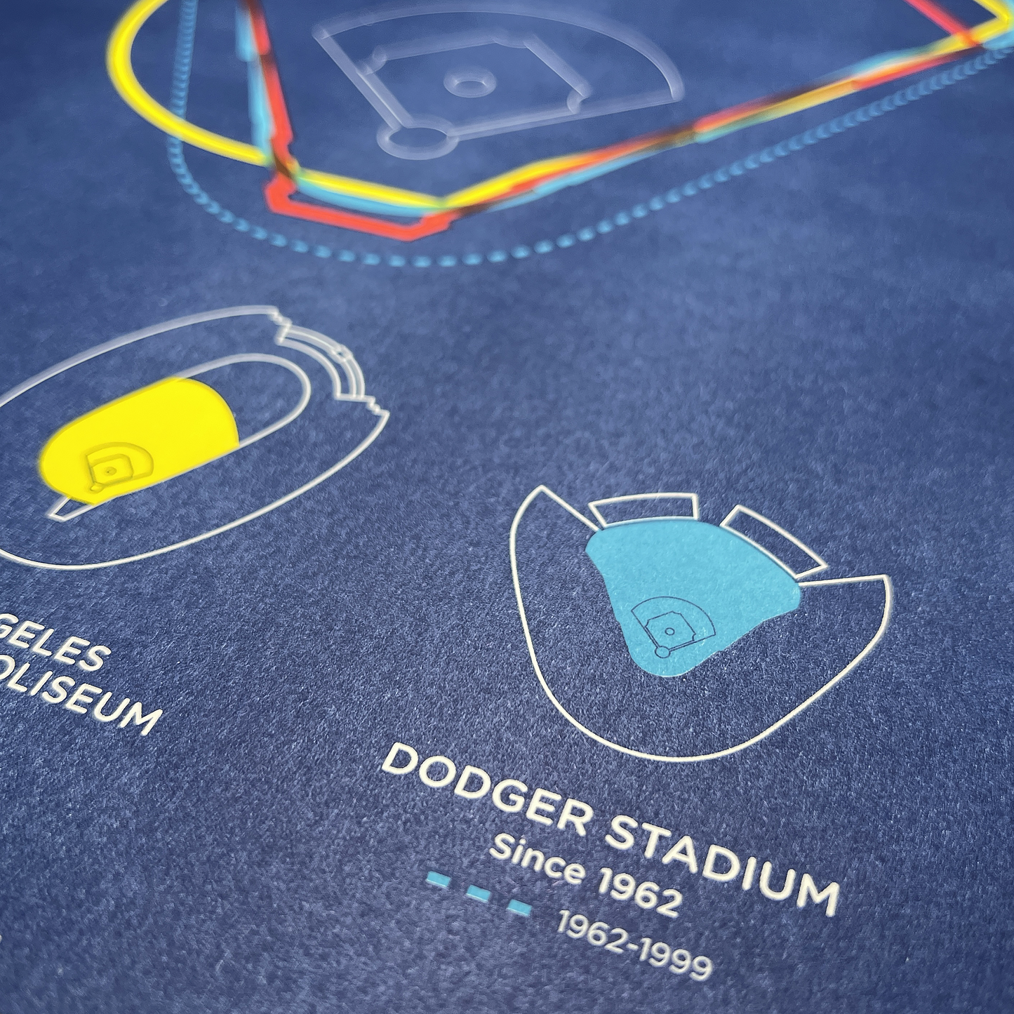 Home of Dodgers Baseball Risograph Print